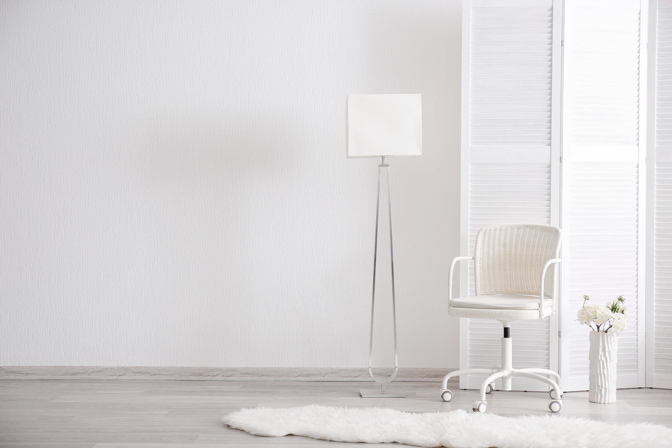 Room Interior with White Furniture