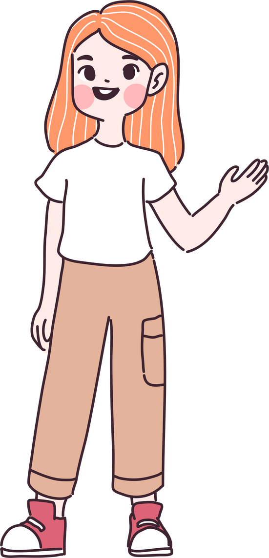 Girl with Right Hand Open
